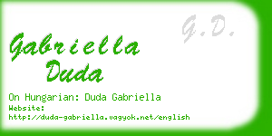 gabriella duda business card